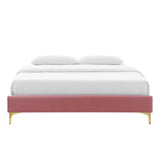 Sutton Full Performance Velvet Bed Frame Dusty Rose MOD-6306-DUS