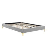 Sutton Full Performance Velvet Bed Frame Light Gray MOD-6306-LGR