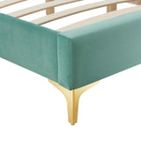 Sutton Full Performance Velvet Bed Frame Mint MOD-6306-MIN