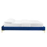 Sutton Full Performance Velvet Bed Frame Navy MOD-6306-NAV