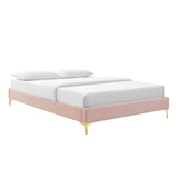 Sutton Full Performance Velvet Bed Frame Pink MOD-6306-PNK