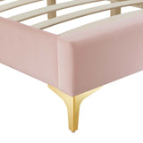 Sutton Full Performance Velvet Bed Frame Pink MOD-6306-PNK