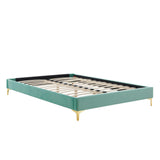 Sutton King Performance Velvet Bed Frame Mint MOD-6307-MIN