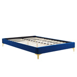 Sutton King Performance Velvet Bed Frame Navy MOD-6307-NAV