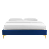 Sutton King Performance Velvet Bed Frame Navy MOD-6307-NAV