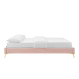 Sutton King Performance Velvet Bed Frame Pink MOD-6307-PNK