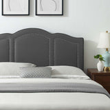 Cecilia King/California King Performance Velvet Headboard Charcoal MOD-6310-CHA