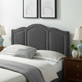 Cecilia King/California King Performance Velvet Headboard Charcoal MOD-6310-CHA