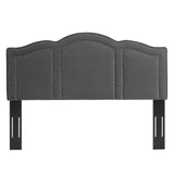 Cecilia King/California King Performance Velvet Headboard Charcoal MOD-6310-CHA