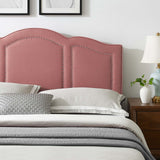 Cecilia King/California King Performance Velvet Headboard Dusty Rose MOD-6310-DUS