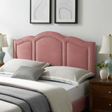 Cecilia King/California King Performance Velvet Headboard Dusty Rose MOD-6310-DUS