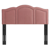 Cecilia King/California King Performance Velvet Headboard Dusty Rose MOD-6310-DUS