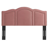 Cecilia King/California King Performance Velvet Headboard Dusty Rose MOD-6310-DUS