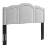 Cecilia King/California King Performance Velvet Headboard Light Gray MOD-6310-LGR