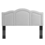 Cecilia King/California King Performance Velvet Headboard Light Gray MOD-6310-LGR