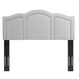 Cecilia King/California King Performance Velvet Headboard Light Gray MOD-6310-LGR