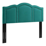 Cecilia King/California King Performance Velvet Headboard Teal MOD-6310-TEA