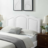 Cecilia King/California King Performance Velvet Headboard White MOD-6310-WHI