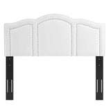 Cecilia King/California King Performance Velvet Headboard White MOD-6310-WHI