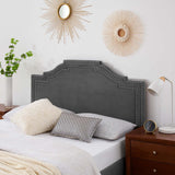 Lucia Full/Queen Performance Velvet Headboard Charcoal MOD-6312-CHA