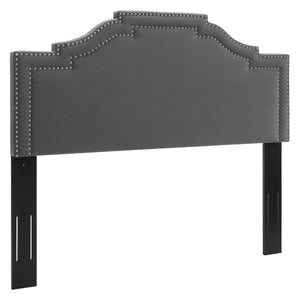 Lucia Full/Queen Performance Velvet Headboard Charcoal MOD-6312-CHA