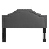 Lucia Full/Queen Performance Velvet Headboard Charcoal MOD-6312-CHA