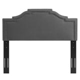 Lucia Full/Queen Performance Velvet Headboard Charcoal MOD-6312-CHA