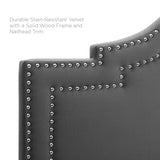 Lucia Full/Queen Performance Velvet Headboard Charcoal MOD-6312-CHA