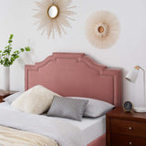 Lucia Full/Queen Performance Velvet Headboard Dusty Rose MOD-6312-DUS