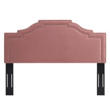 Lucia Full/Queen Performance Velvet Headboard Dusty Rose MOD-6312-DUS