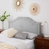 Lucia Full/Queen Performance Velvet Headboard Light Gray MOD-6312-LGR