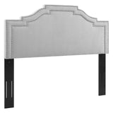 Lucia Full/Queen Performance Velvet Headboard Light Gray MOD-6312-LGR