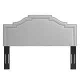 Lucia Full/Queen Performance Velvet Headboard Light Gray MOD-6312-LGR