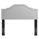 Lucia Full/Queen Performance Velvet Headboard Light Gray MOD-6312-LGR