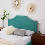 Lucia Full/Queen Performance Velvet Headboard Teal MOD-6312-TEA