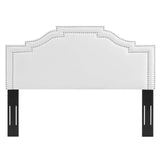 Lucia Full/Queen Performance Velvet Headboard White MOD-6312-WHI