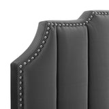 Rosalind Performance Velvet Twin Headboard Charcoal MOD-6314-CHA