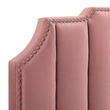 Rosalind Performance Velvet Twin Headboard Dusty Rose MOD-6314-DUS