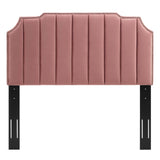 Rosalind Performance Velvet Twin Headboard Dusty Rose MOD-6314-DUS