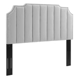 Rosalind Performance Velvet Twin Headboard Light Gray MOD-6314-LGR