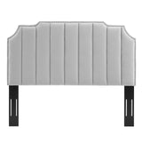 Rosalind Performance Velvet Twin Headboard Light Gray MOD-6314-LGR