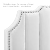 Rosalind Performance Velvet Twin Headboard White MOD-6314-WHI