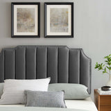 Rosalind Performance Velvet King/California King Headboard Charcoal MOD-6316-CHA