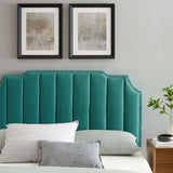 Rosalind Performance Velvet King/California King Headboard Teal MOD-6316-TEA