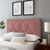 Modway Furniture Greta Performance Velvet King/California King Headboard XRXT Dusty Rose MOD-6322-DUS