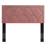 Modway Furniture Greta Performance Velvet King/California King Headboard XRXT Dusty Rose MOD-6322-DUS