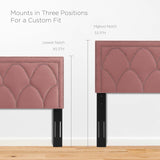 Modway Furniture Greta Performance Velvet King/California King Headboard XRXT Dusty Rose MOD-6322-DUS