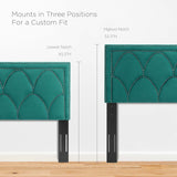 Modway Furniture Greta Performance Velvet King/California King Headboard XRXT Teal MOD-6322-TEA