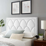 Modway Furniture Greta Performance Velvet King/California King Headboard XRXT White MOD-6322-WHI