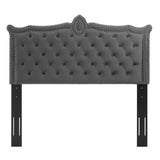 Modway Furniture Louisa Tufted Performance Velvet Twin Headboard XRXT Charcoal MOD-6323-CHA